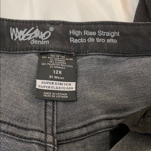 🌺HP🌺 Black high rise straight denim 12R - Picture 5 of 8